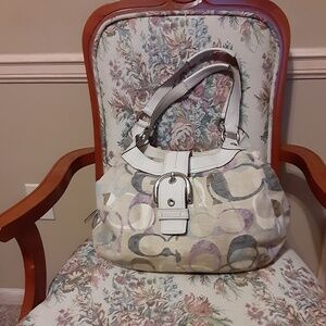 Coach Lynn Soho Multi-Color Optic Art Hobo Shoulder Bag
